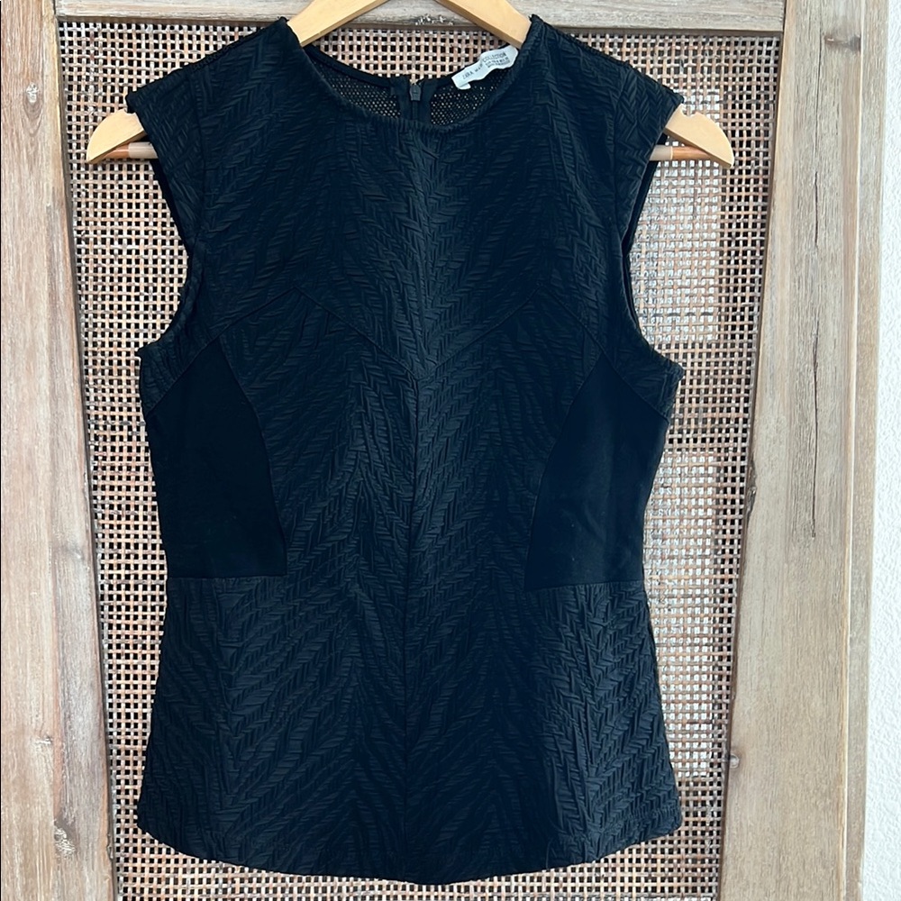 Zara Black Sleeveless Fitted Blouse